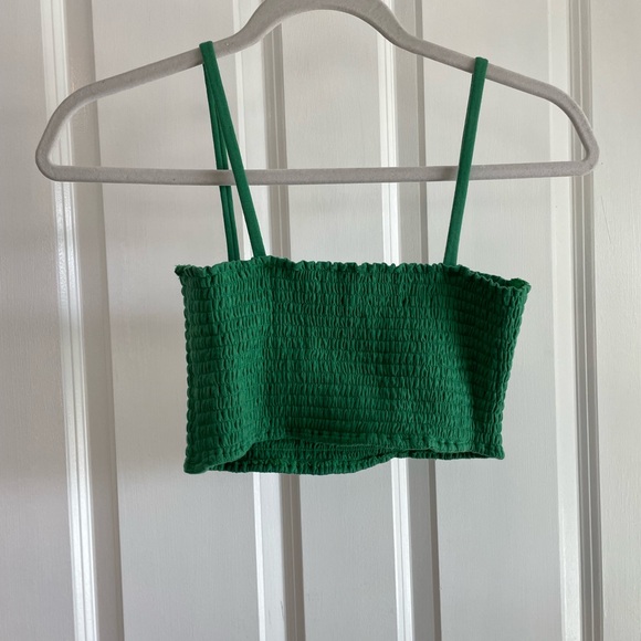 Reformation green bandeau crop top S - Picture 4 of 7